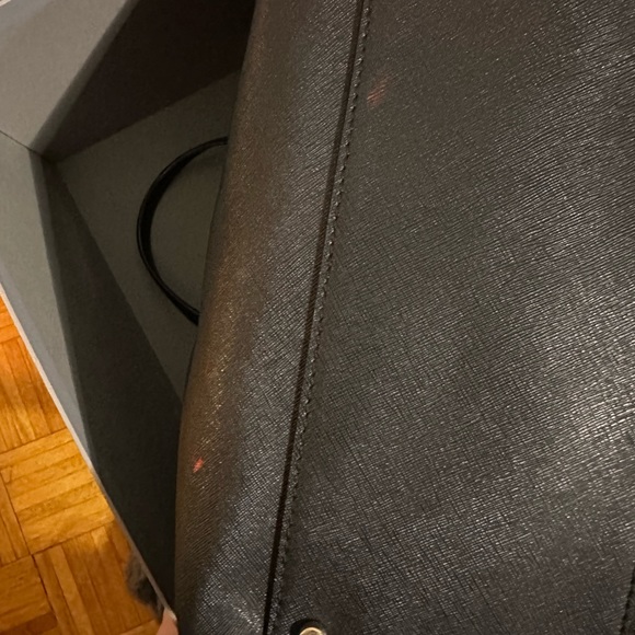 Kate Spade New York Black Leather Satchel Bag with Detachable Long Strap - Picture 9 of 16